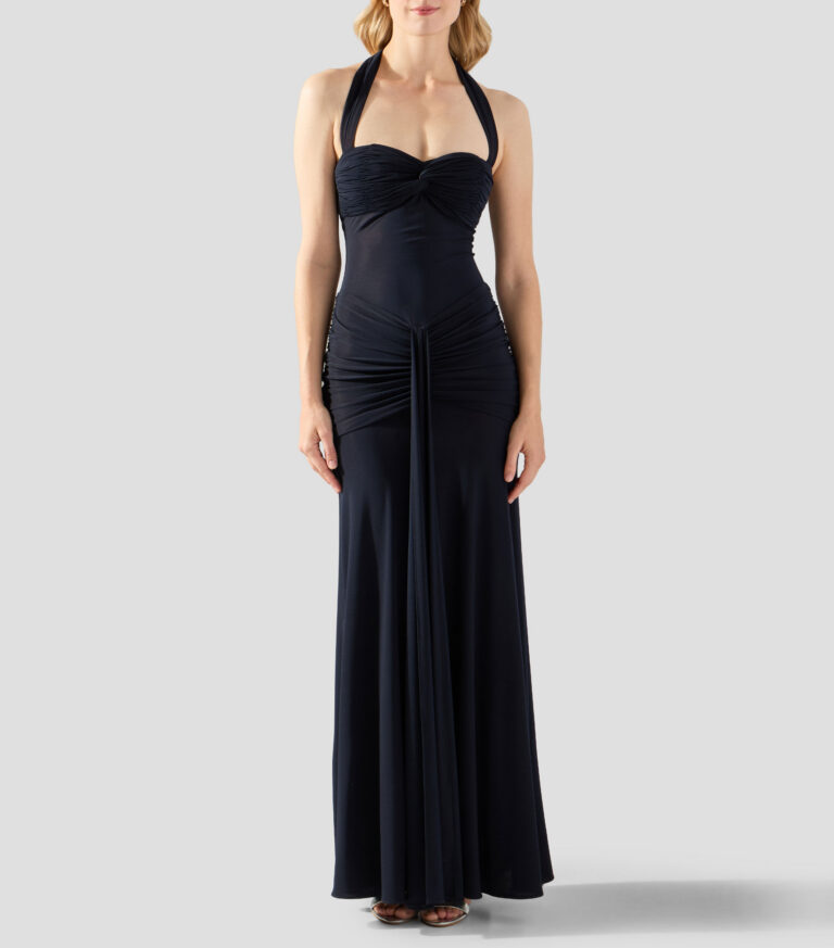 Vestido de fiesta largo liso Mujer